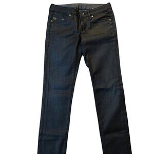 Retro Vintage G-Star Midge Skinny 3D Raw Dark Blue Denim Jeans Sz 28 NWT